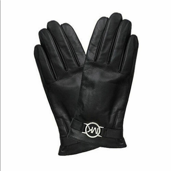 NEW Michael Kors leather gloves with touch tips - Picture 1 of 4